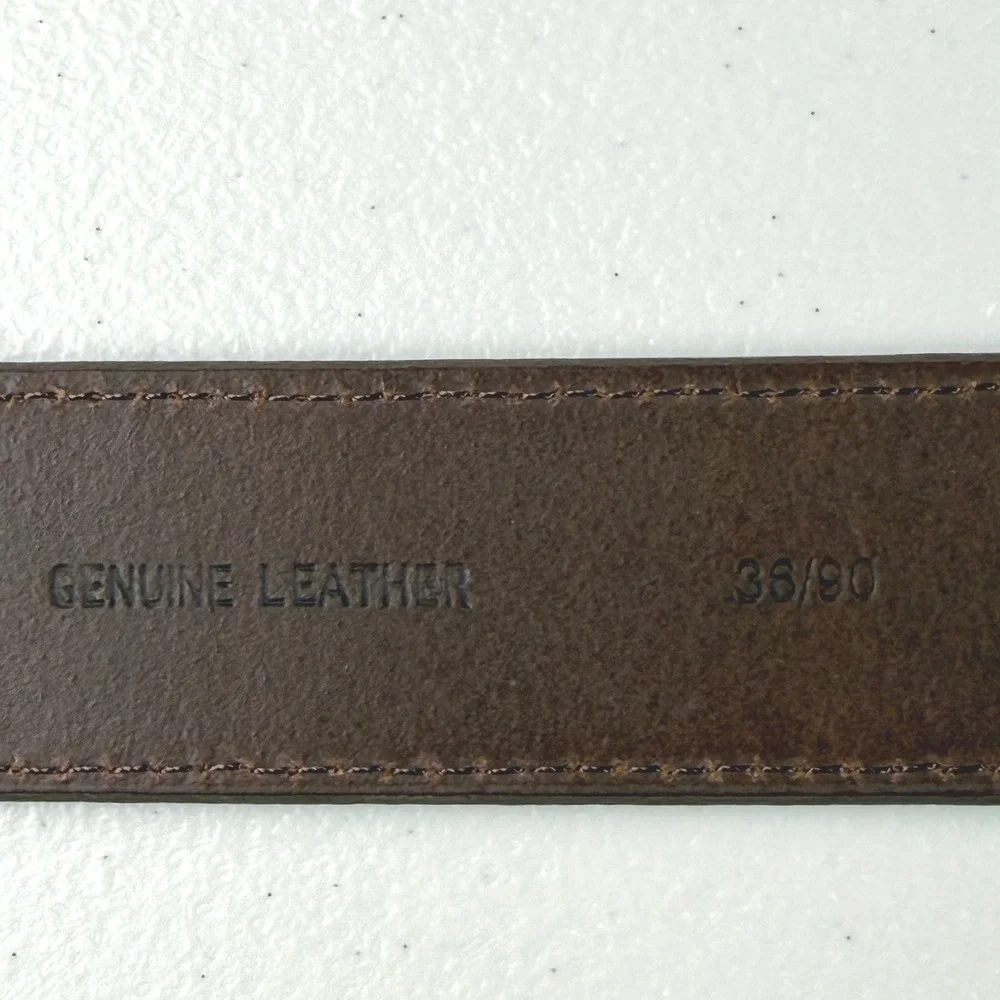 Jos A Bank Mens Brown Leather Nautical Signal Flag Belt 36‎ 1114-412